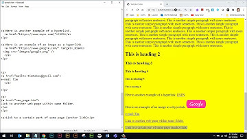 Hyperlinks (email, to another page, and anchor links)