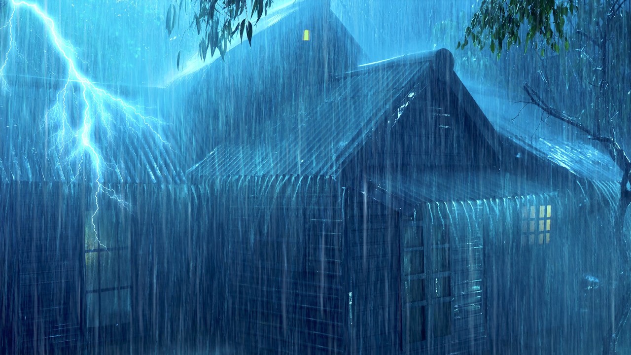 Tormenta Nocturna para Dormir Profundamente ⛈️ Lluvia Intensa y Truenos ...