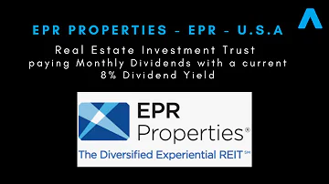 EPR Properties - EPR - High yield monthly dividend REIT with good profits, low debt and an 8% yield