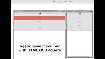Responsive navbar menu by html css jquery