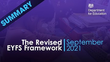 The Revised EYFS Framework (September 2021)