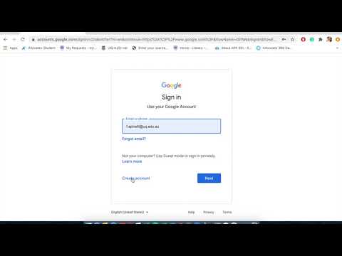 How to create a google account with your UQ email
