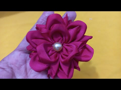 How to make a ribbon flower 🌼 🌷 🌹 🌺 🌻 🏵 🌼 🌷 🌹 🌺 🌻 🌻 🌻