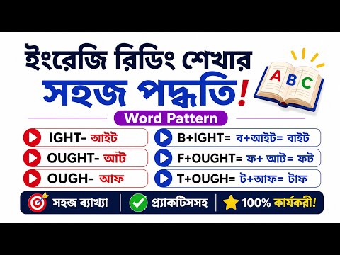 ইংরেজি রিডিং শিখার সহজ কৌশল Word Pattern | English Teaching | English ...