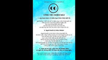 NGÀY 6: PHÉP MÀU TRONG CÔNG VIỆC - 28 NGÀY THỰC HÀNH LÒNG BIẾT ƠN- GIEO YÊU THƯƠNG