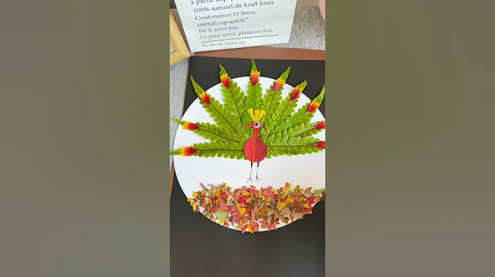 DIY Leaf Art: Beautiful Peacock Craft #diy #artandcraft #art #craft #handmade #diyideas #leafart
