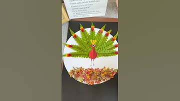 DIY Leaf Art: Beautiful Peacock Craft #diy #artandcraft #art #craft #handmade #diyideas #leafart
