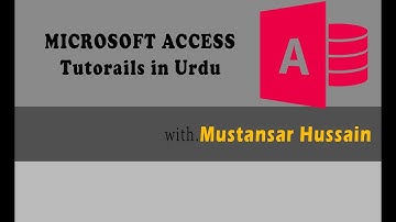 Microsoft Access 2013 in Urdu  lecture 1 about table.