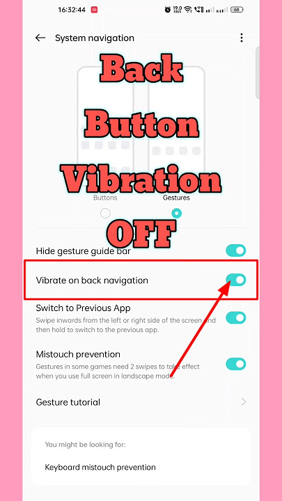 How to Disable Back Button Vibrations ||#shorts#viral