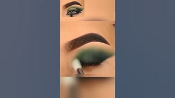 Beautiful green eyemakeup with strong smoky affect|#shorts#viral#youtubeshorts#eyemakeup#fashion