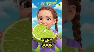🍋🟩 What Does This Mystery Fruit Taste Like? 👅 #learn #kids