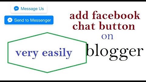 Facebook chat widget on Blogger/ very  easy tricks/ by TrickyMJ