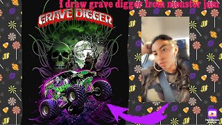 (New artwork ) I DRAW GRAVE DIGGER FROM MONSTER JAM