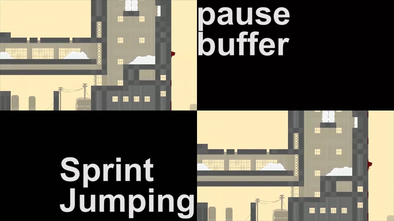 Brownie Skip Pause Buffer vs Sprint Jumping in Super Meat Boy