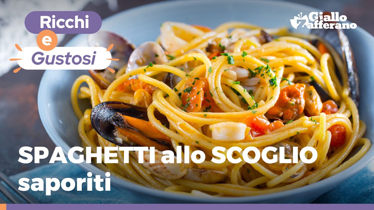 Спагетти с морепродуктами (Spaghetti Allo Scoglio) - итальянский рецепт пасты для особенных ужинов!