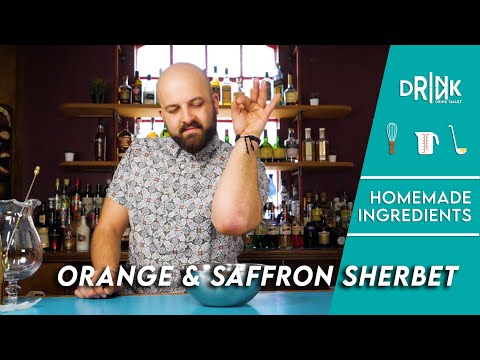 How to make an Orange & Saffron Sherbet - The Cocktail Kitchen