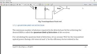 Optical Communication Module 3 Part 6 - Quantum limit of Detection