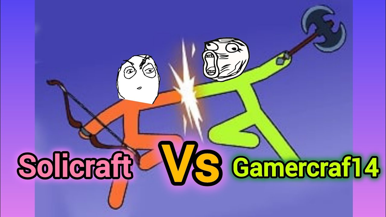 Solicraft VS Gamercraf14 en Supreme Duelist Stickman  || No me ganarás gamercraf 😤