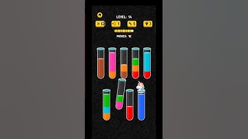 Color Water Sort - Level 14 - Color Liquid - Water Sort Puzzle - Color Sorting #shorts #gameplay
