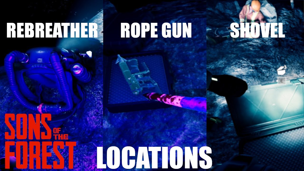 Sons of the Forest: How To Get The Shovel  Rebreather & Rope Gun Locations  Guide - Gameranx