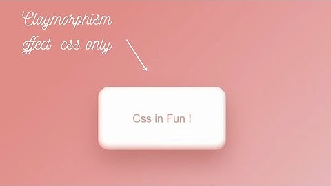 Claymorphism effect css only || Css tutorial