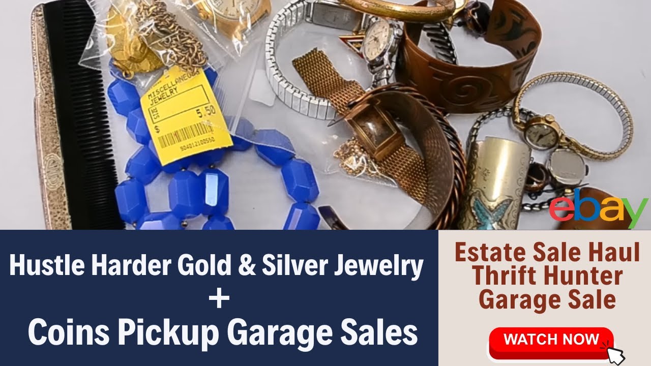 Hustle Harder: Gold & Silver Jewelry + Coins Pickup - Thrift Hunter Garage Sale Finds (Long) 