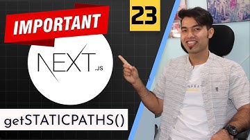 Next.JS  GetStaticPaths() for Rest API & Dynamic Route | Next.JS Tutorial In Hindi #23