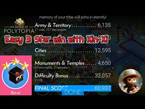 The Battle of Polytopia - Perfection Easy 3 star using Xin-Xi in Apple Arcade