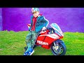 Super Tema and kids Transport cars, tractor, sportbike. Video for kids
