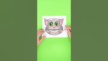 My TALKING TOM SPOOKY SURPRISE DRAWING #shorts