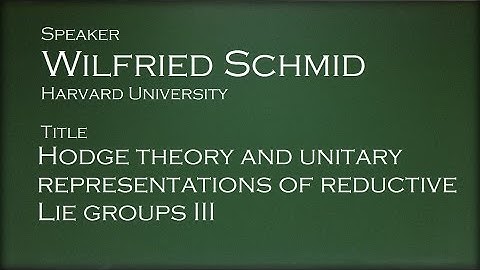Wilfried Schmid - Hodge theory and unitary representations of reductive Lie groups III