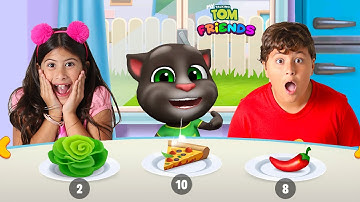 Maria Clara e JP se divertem com o novo jogo Meu Talking Tom: Amigos