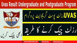 Uvas Result 2022 Undergraduate and Postgraduate Program