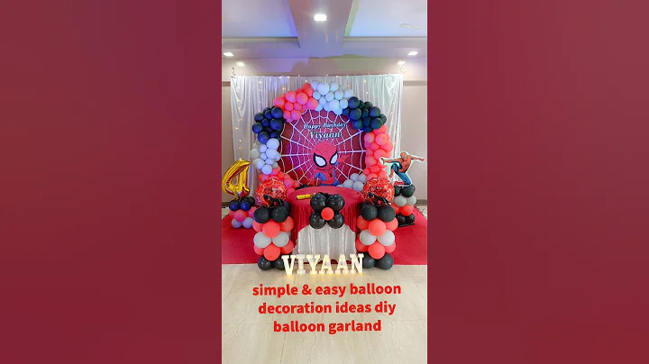 balloon decoration ideas | spider theme balloon decoration | birthday decoration #balloon #birthday