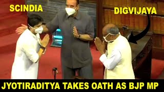 Jyotiraditya Scindia Takes Oath as BJP Rajya Sabha Member | Priyanka Chaturvedi as Shiv Sena