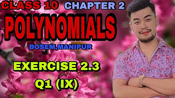 Exercise 2.3 | Q1 (ix) | Chapter 2 | Polynomials | Class 10 | Maths | Bosem