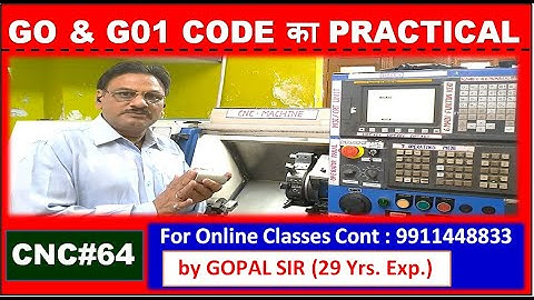 CNC PRACTICAL- HOW TO USE G01 & G0 IN MULTICUT CYCLE IN CNC PROGRAMMING | IN HINDI BY GOPAL SIR |C64