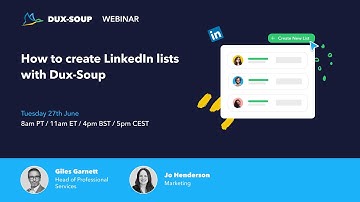 How to create LinkedIn lists using Dux Soup