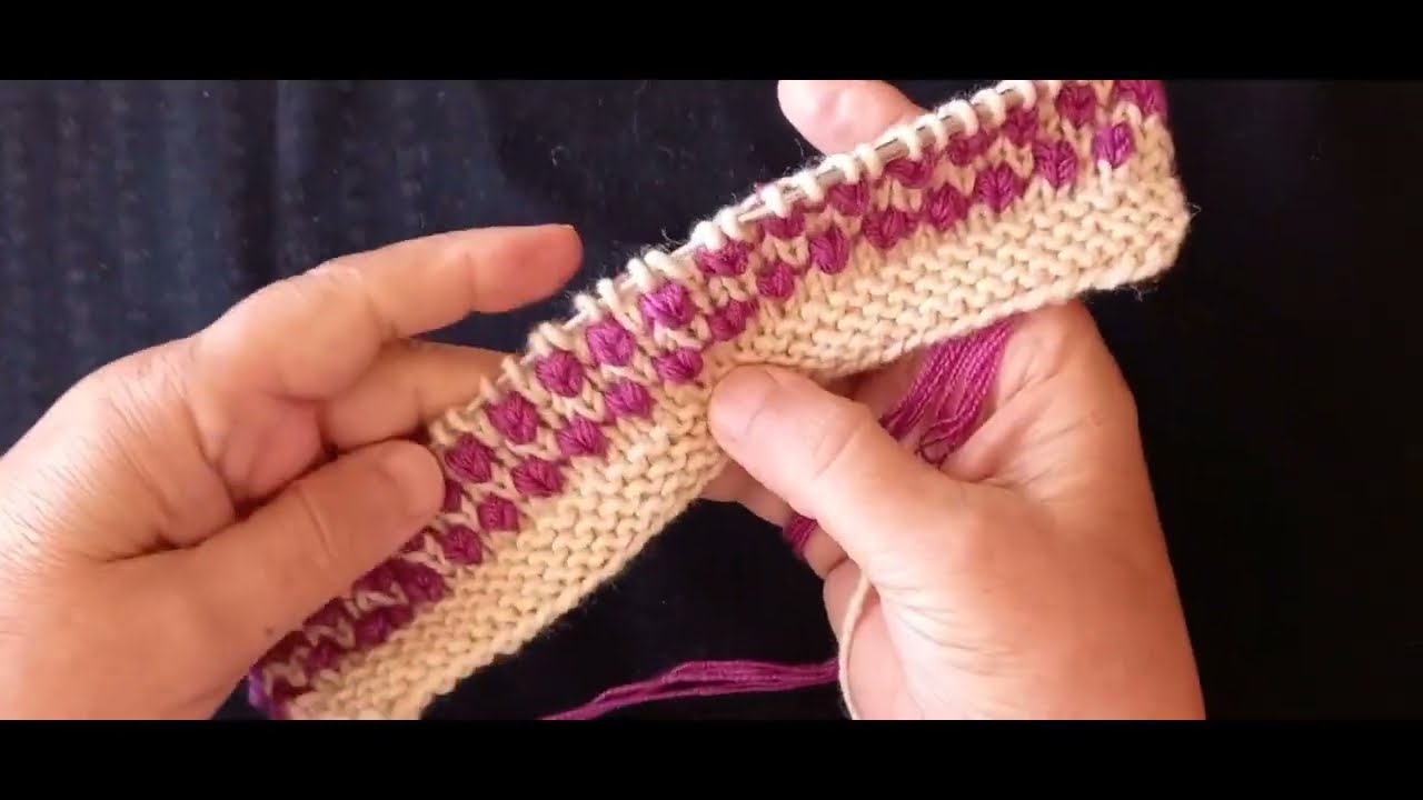 تريكو تدخيل الألوان بطريقة كتير حلوة