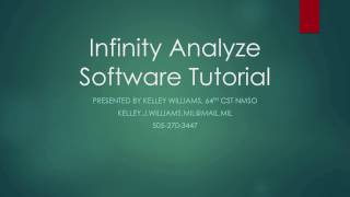 Infinity Analyze Tutorial