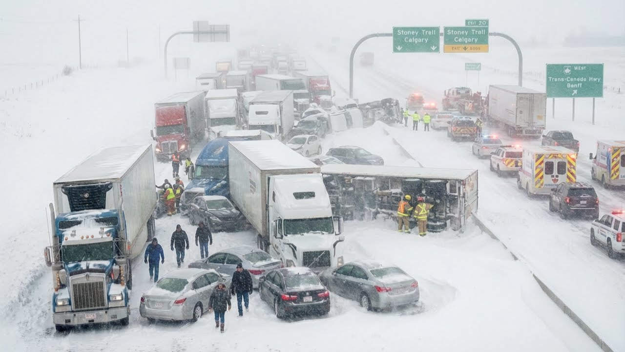 Blizzard Chaos in Calgary, Canada! Snow Storm Paralyzes Roads Across ...