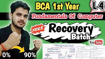 Recovery Batch Lacture 4 || Fundamentals of Computer | BCA 1st year Exam 2024| #computer #bca