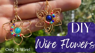 Flower Wire Wrap Tutorial - Medium Wire Flower with Bead