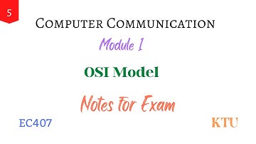 Computer Communication| Layers in OSI MODEL | S7 | KTU | ECE | BTech | EC 407 |