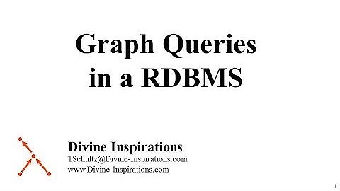 Graph Queries in a RDBMS OLD