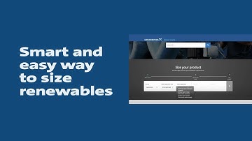 Smart and easy way to size renewables