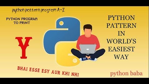 python pattern program to print Y  by using for loop