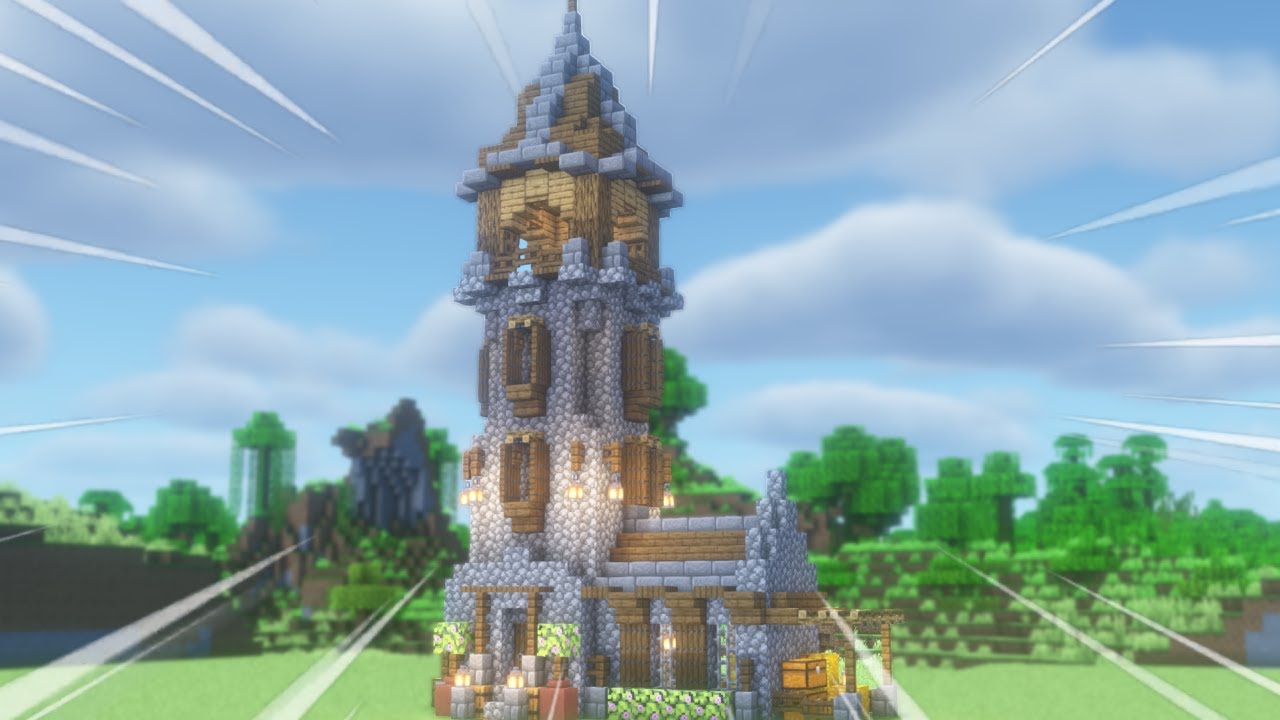 実は序盤で出来る！巨大だけど簡単なサバイバル拠点の作り方【マイクラ】【マイクラ建築】 - YouTube