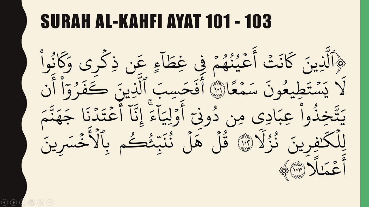 Surah al kahfi 101-106