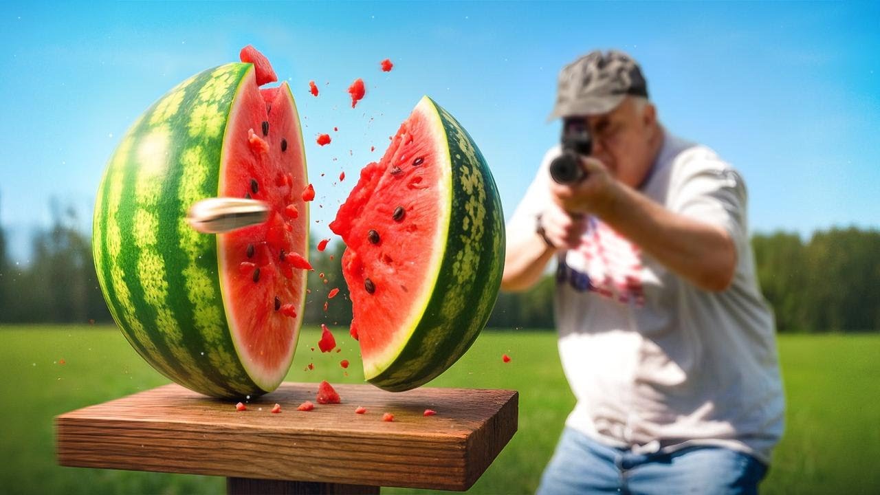 12 Calibers vs. Watermelons!